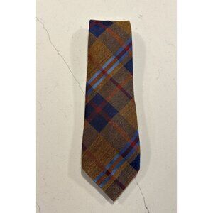 David Donahue Men's Geometric Woven Silk Necktie in Brown/Purple/Blue